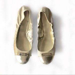 Coach Gold Ballet Flats